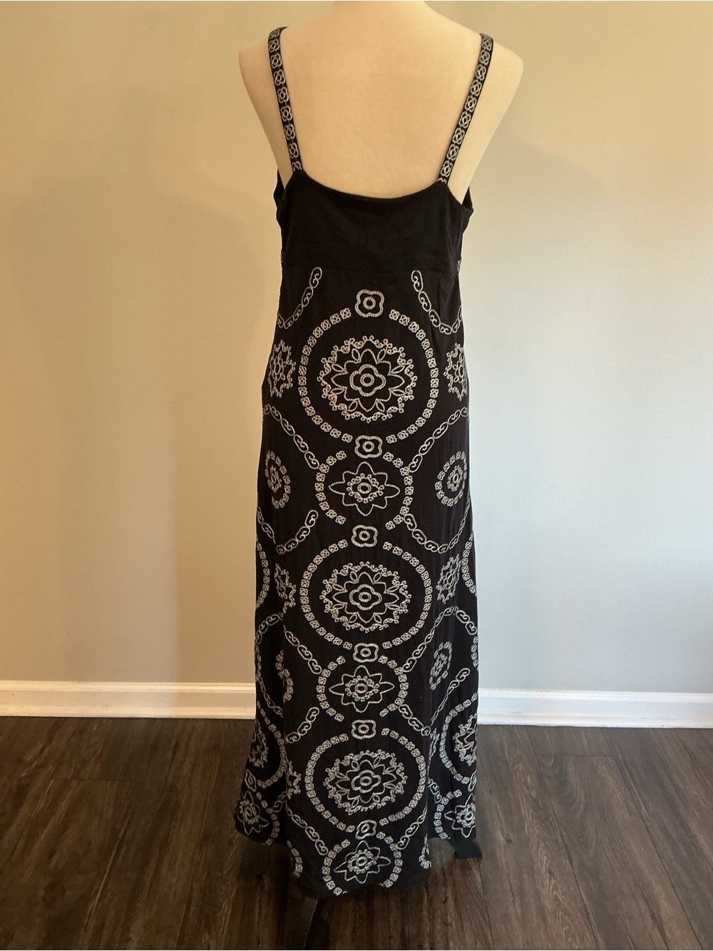 INC International Concepts Black Metallic Embroidered Maxi Dress - Picture 7 of 12